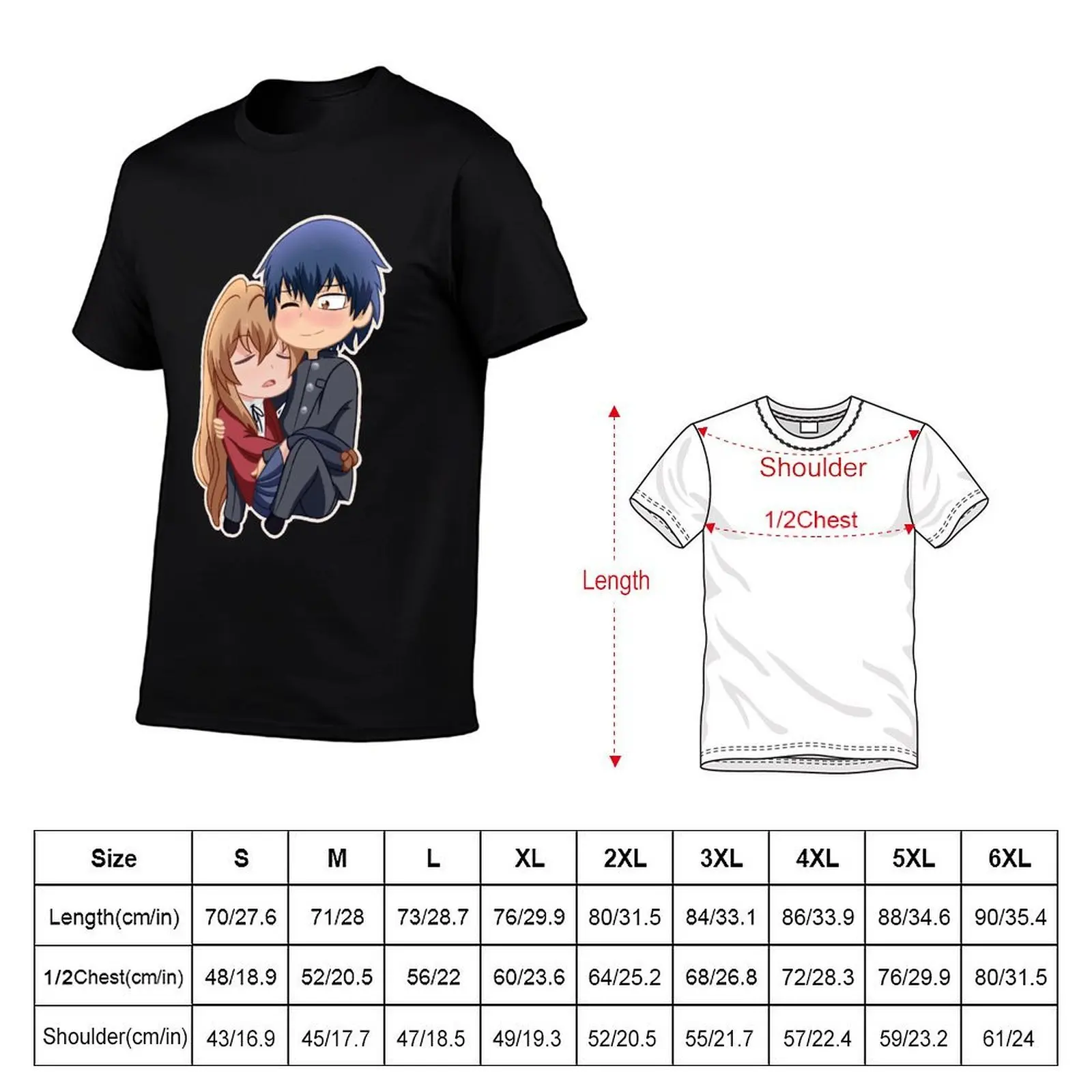 Toradora T-Shirt summer tops basketball graphic tees Short sleeve tee men