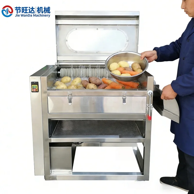 Commercial Motor For Large Scale Sweet Potato Carrot Beetroot Peeling Machine Washing Automatic In China