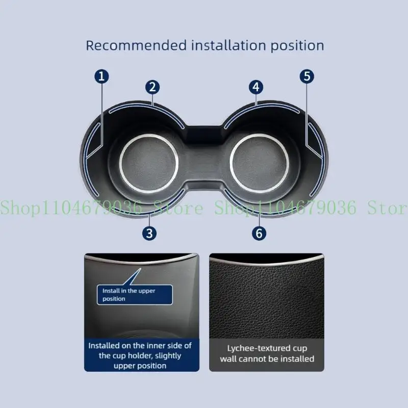 652F Silicone Car Cup Holders Stabilizer Not Slip Design Universal For Vehicle Drinks