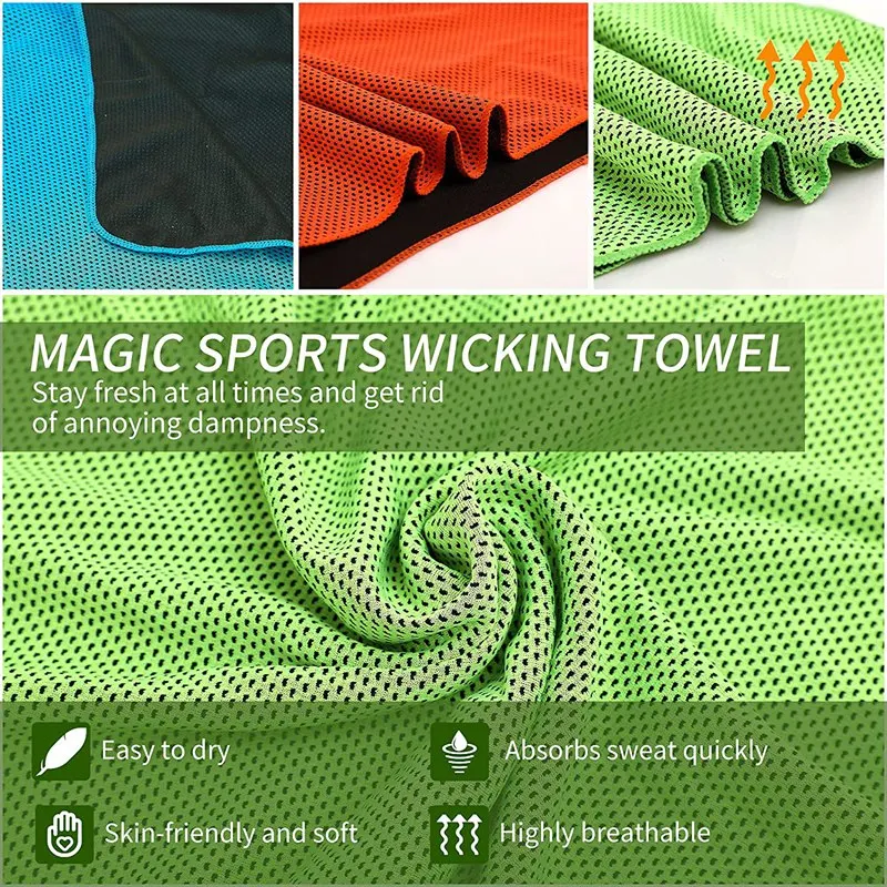 3 Pack Cooling Towels With Carry Case,Soft & Breathable Microfiber Chilly Towel For Camping, Fitness, Sport, Gym, Golf