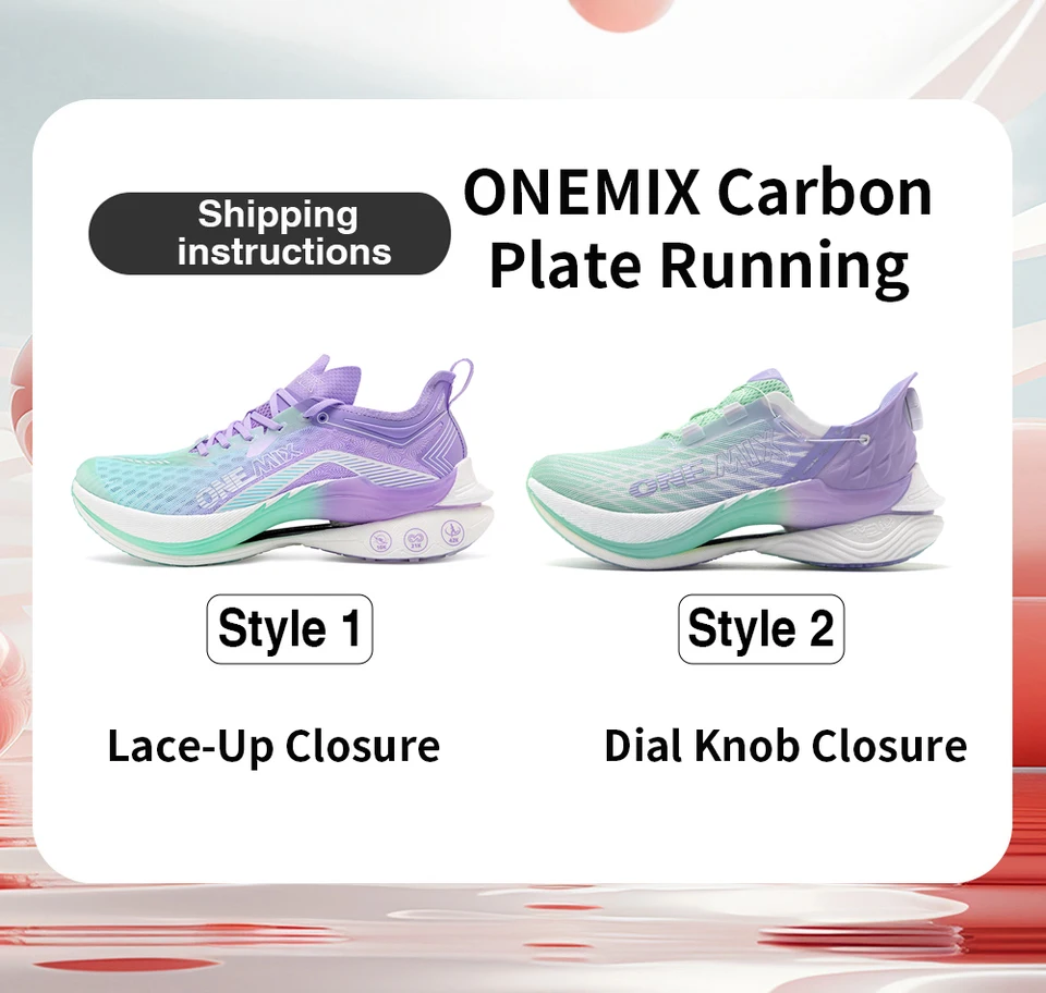 ONEMIX Trail Racing Running Shoes Cushion Breathable Mesh Stable