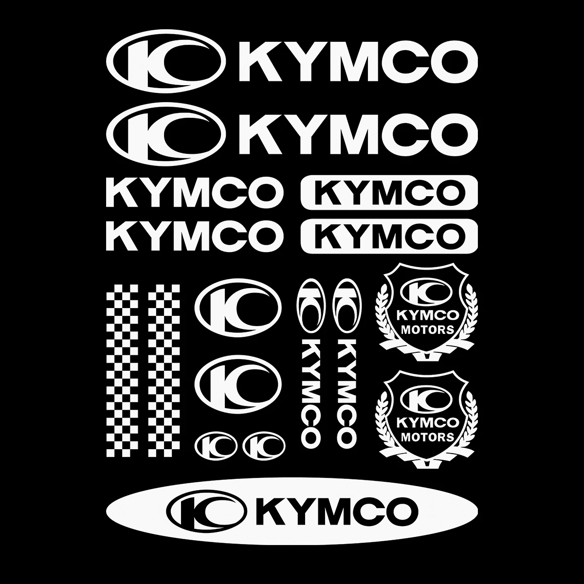 Para KYMCO AGILITY S 125 50 SKY TOWN 125 SUPER DINK 350i 125 pegatinas reflectantes para motocicleta Moto Scooter accesorios de vinilo calcomanías