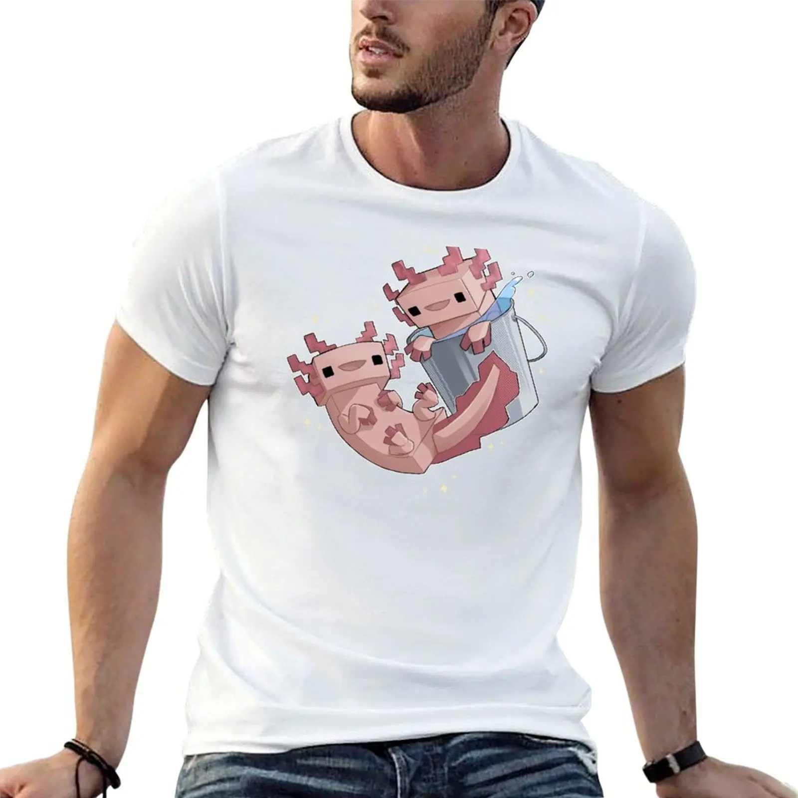 

soft Block t t T-Shirt Axolotls shirts personalised for man shirt designer cotton t man shirt