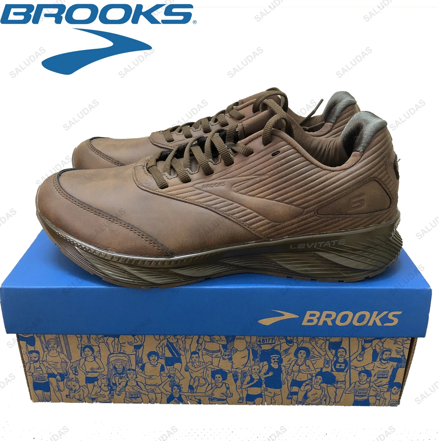 Brooks Levitate 6 Men\'s Genuine Leather Casual Sneakers Waterproof Comfortable Walking Shoes Outdoor Running Shoes for Men