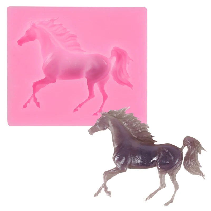 Kitchen Accessories 3d Running Horse Cooking Tools Cake Decorating Silicone Mold For Baking Mug Kitchenware Fondant Sugar Pastry
