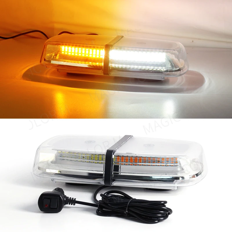 

Car LED Strobe Roof Lights Becaon Police Emergency Magnetic Warning Lamp Red Blue Yellow White 72SMD For Vehicle Ambulance 12V