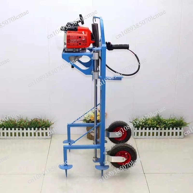 Landscaping pit drilling machine, grape pile digging machine, hand-pushed ground drilling
