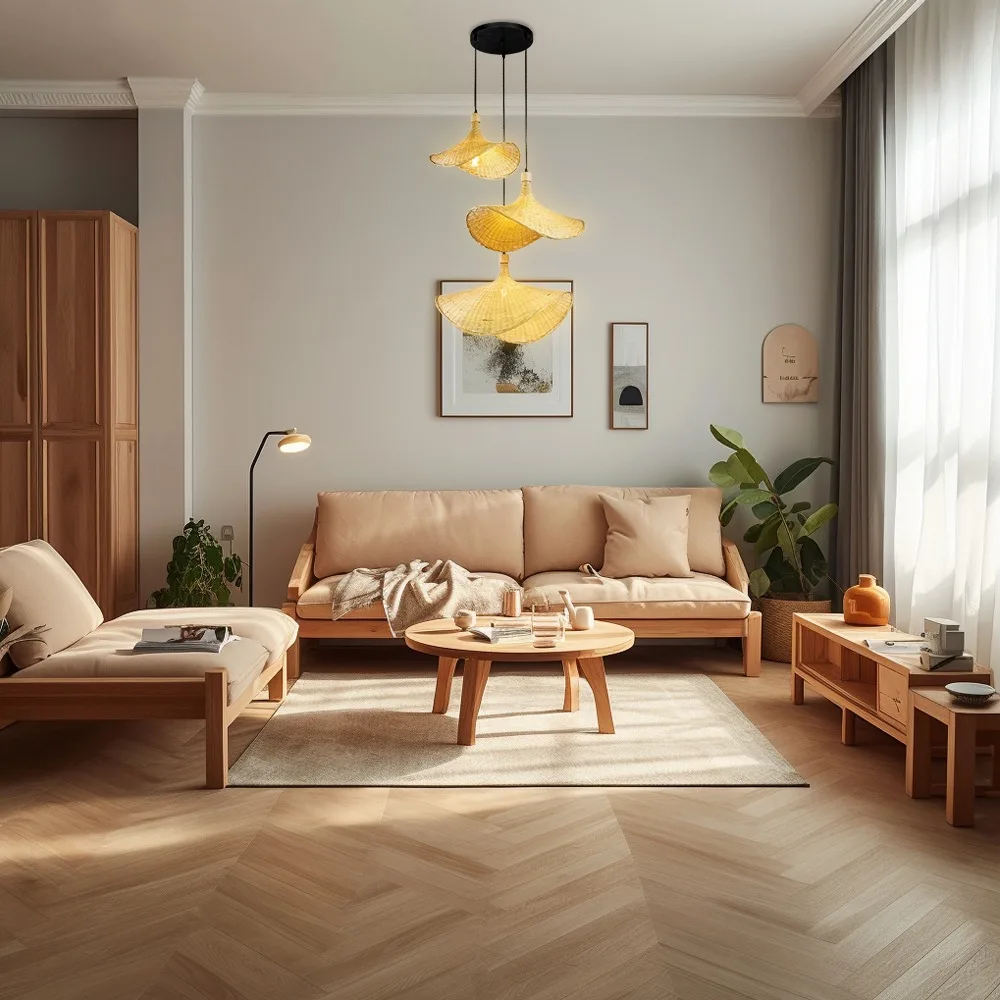 

Classic Design Modern Rattan Hanging Pendant Lamp Decorative Chandeliers for Living Room