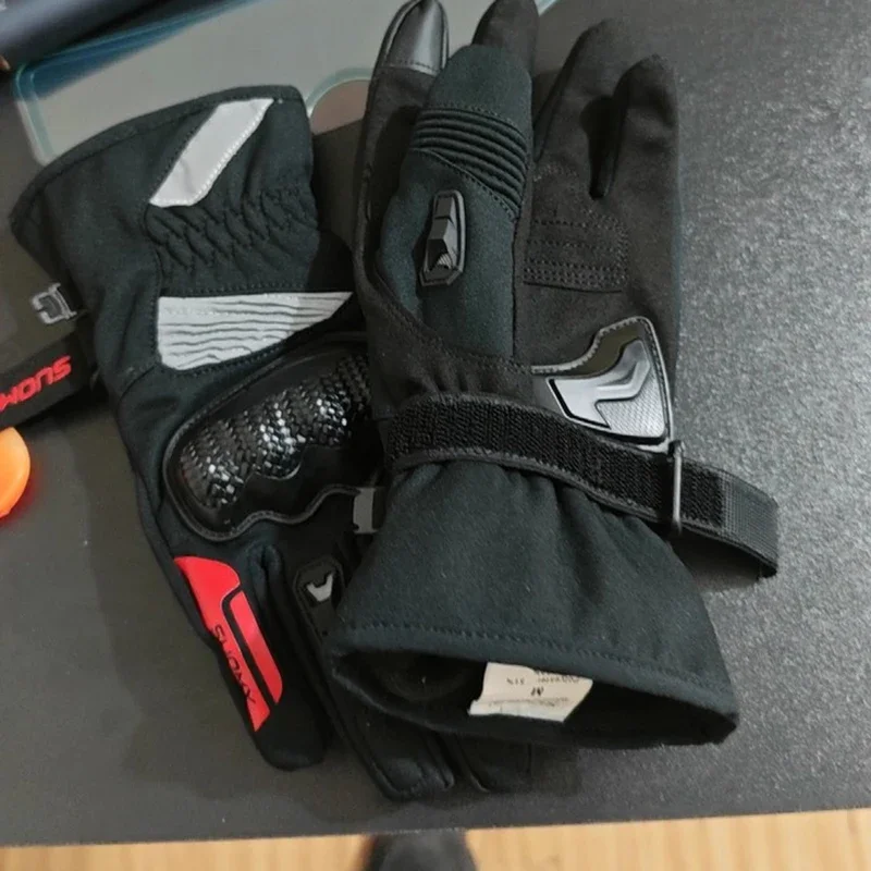 

SUOMY Men's Waterproof Motorcycle Gloves Touch Screen Warm Moto Racing Gloves Protective Motorbike Riding Cycling Outdoor Gear