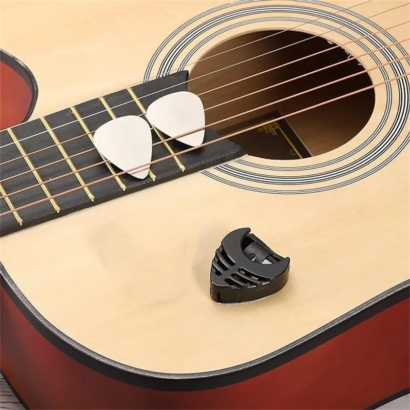 1/5/10Pcs Guitar Pick Holder Plastic Plectrum Case Mediator Quick Storage Self Adhesive Triangle Shape