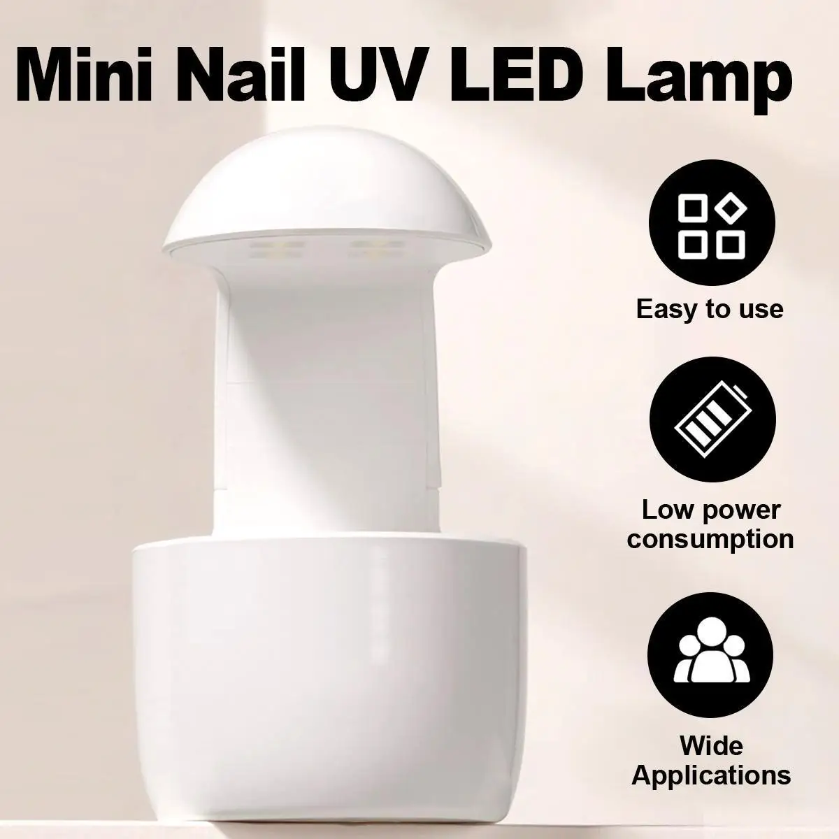 โคมไฟเล็บรูปร่าง Q ขนาดเล็กโคมไฟ UV พร้อมเซ็นเซอร์สำหรับเล็บ Usb 8w Nv นำที่กำหนดเองด้วยจับแห้งบำบัดด้วยแสงแบบพกพา