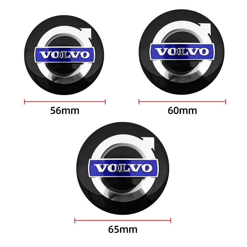56mm 60mm 65mm Car Wheel Center Hub Cap Rim Cover Stickers For Volvo XC40 XC60 V60 V40 XC90 V50 S60 V70 S90 AWD Auto Accessories