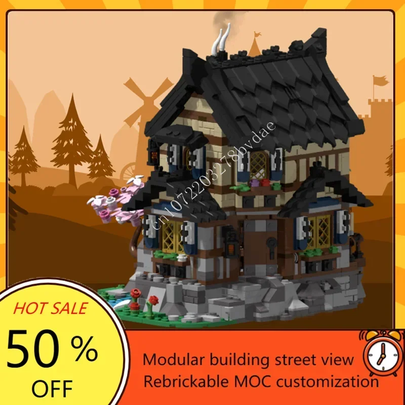 

1650PCS Medieval House Modular MOC Creative street view Model Custom Puzzle Architecture DIY Education Assembly Model Toy Gifts