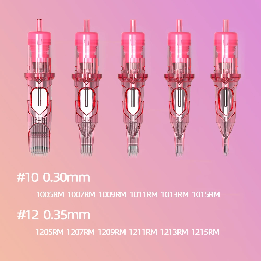 Ambition Tattoo Cartridge Mix Needle 20pcs 0.3mm 0.35mm Round Liner Disposable for Wireless Rotary Pen Tattoo Supply 1RL 3RL 5RM