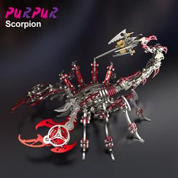 Kolorowe 3d metalowe zabawki Scorpion król dekoracja edukacyjne Puzzle do montażu Diy montują prezenty urodzinowe dla dorosłych dla dzieci