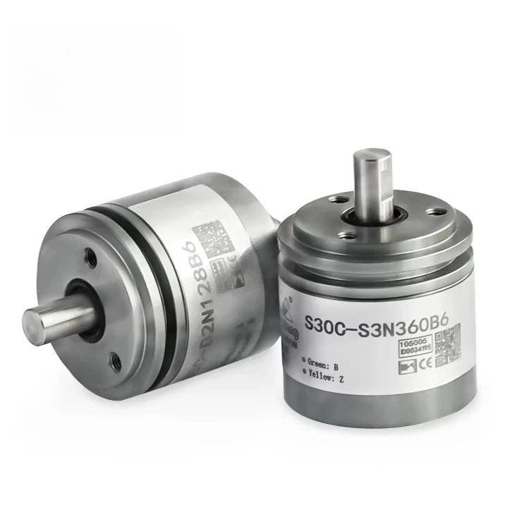 

S30C 30mm Mini Incremental Encoder 256ppr with Index Z Signal DC Motor Encoder IP65 Protection Solid Shaft DC5V-30V