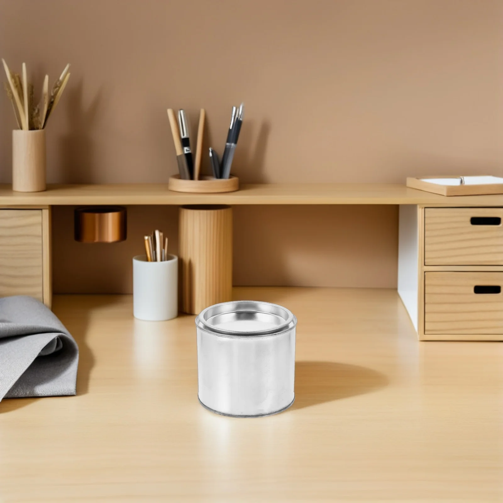 

4pcs 0.5L Metal Paint Cans Empty Tin Buckets For Leftover Paint Storage Color Mixing Diy Crafts Painting Projects Durable Seal