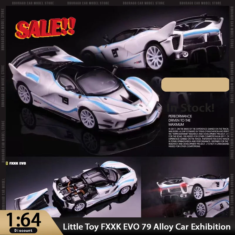 

New In Stock Little Toy 1:64 Fxxk Evo 79 Alloy Car Model Miniature Diecast Foshan Exhibition Ornaments Custom Toys Kids Gifts