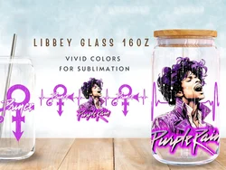 Purple Rain UV DTF Cup Wrap for 16Oz Libbey Glass Can DIY Transfer Sticker