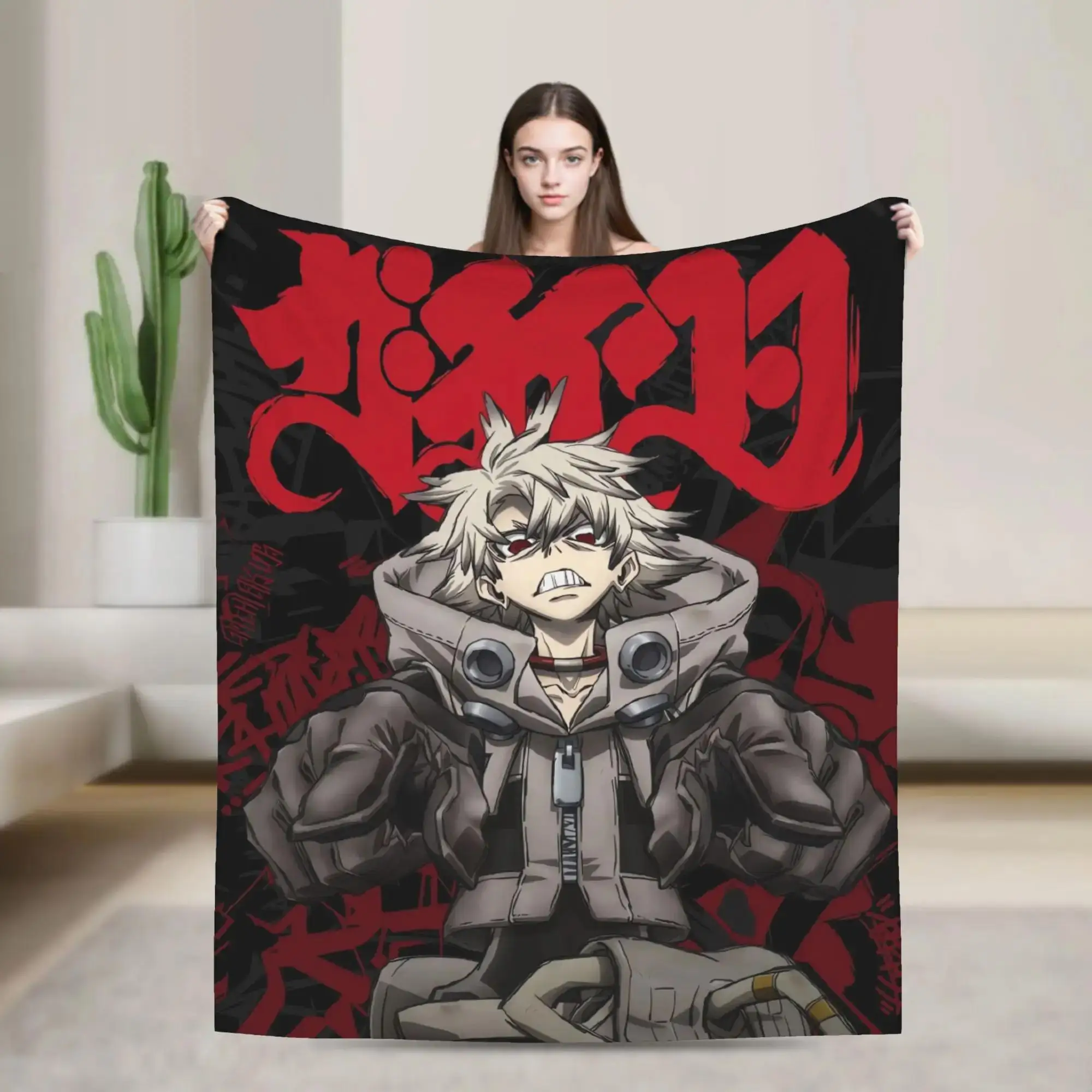 

Gachiakutas Anime Super Warm Plush Throw Blanket for Sofa Bed Home Decor Picnic Flannel Bedspread