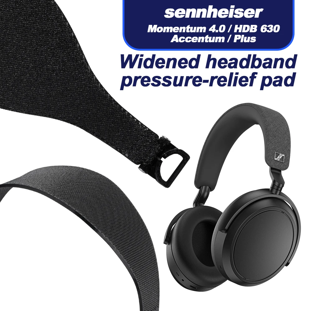 Pressure Relief Headband For Sennheiser Momentum 4.0 HDB 630 Accentum / Plus Headsets Head Pad Widened Headband Pressure-Relief