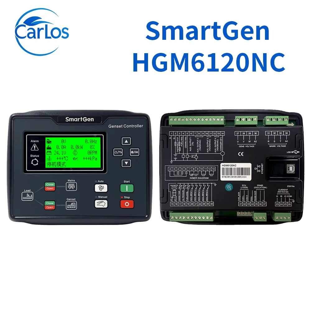 HGM6120NC  HGM6110NC  Smartgen Diesel Generator Controller AMF Auto Start Stop Control Module Panel Generator Parts With R485