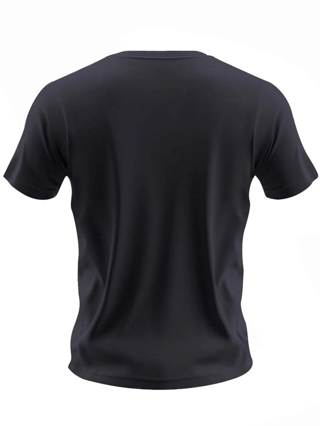Summer Men's 100% Cotton Casual Loose Large Size Mountains And Trees Printed Sports Comfortable Round Neck Short Sleeve T-shirt image 6