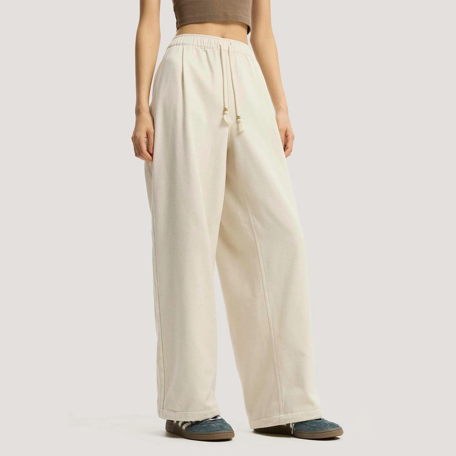 Adidas genuine clover women's knitted straight leg sports durable pants KT3138