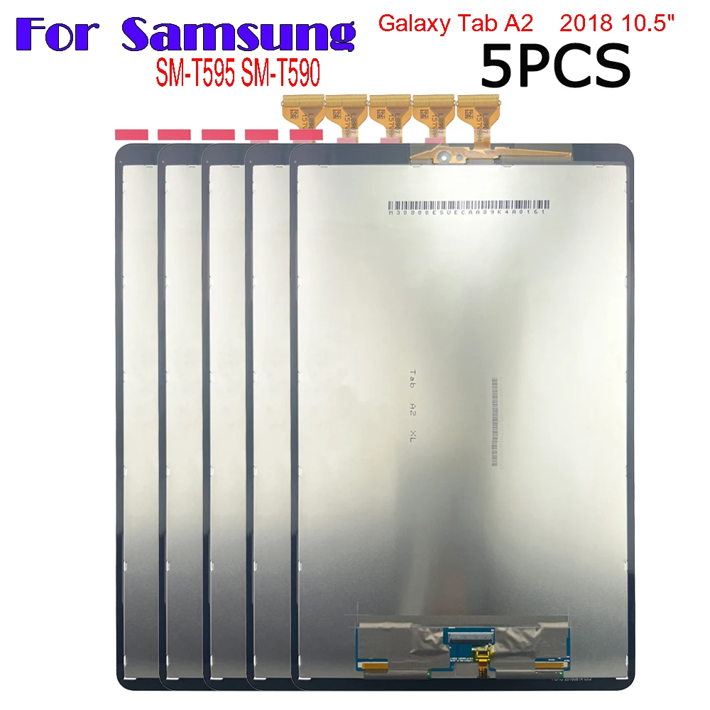 5PCS New For Samsung Galaxy Tab A2 10.5" SM-T595 SM-T590 T590 T595 2018 LCD Display Touch Screen Digitizer Glass Assembly Repair