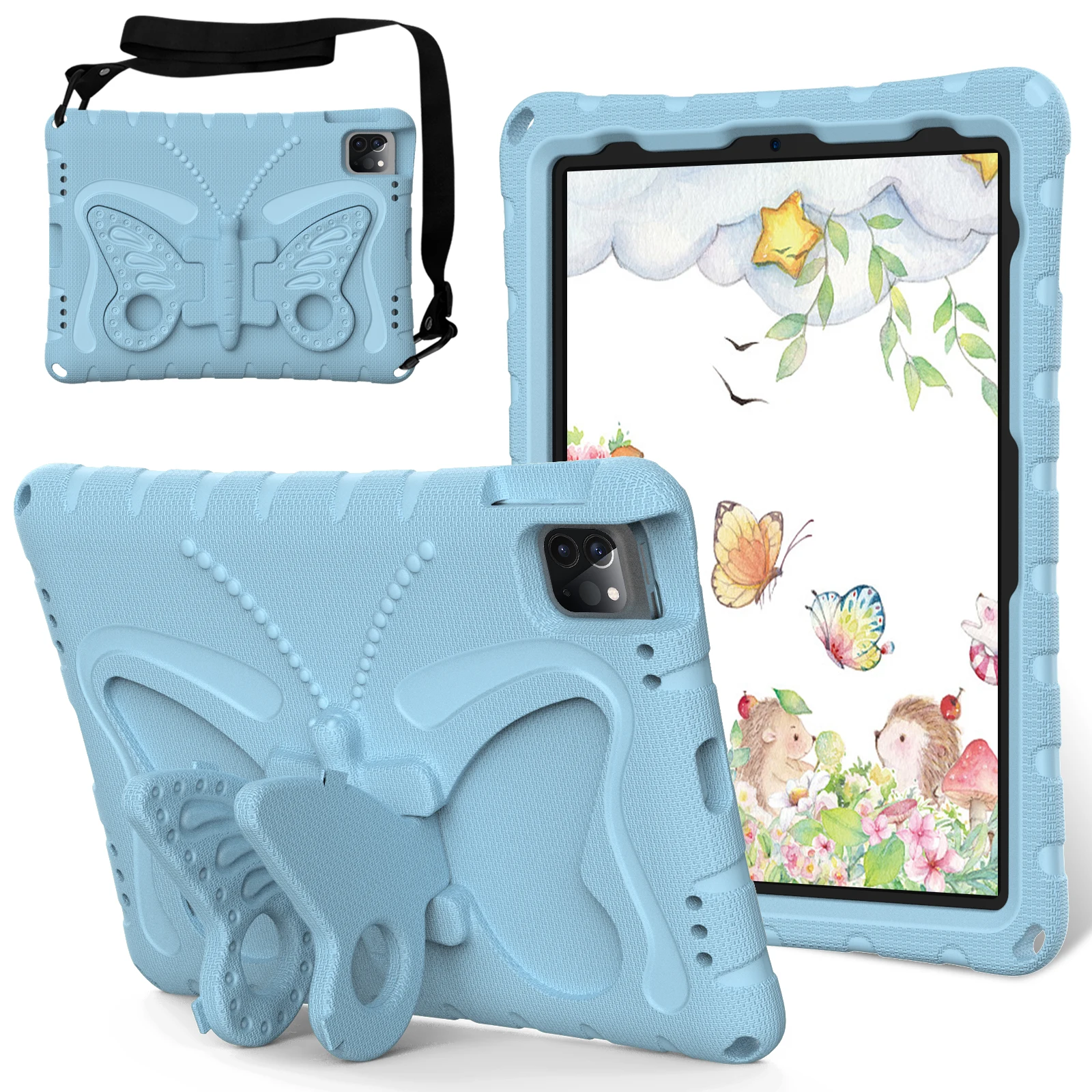 Kids Case For iPad Air Pro 11 2018-2026 A16 11th 10.9 2022 10th 10.2 7-8-9th Gen Air 3 2 1 Pro 10.5 9.7 Mini A17Pro 6 EVA Cover