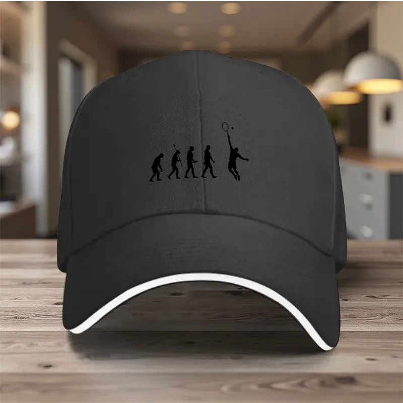 Tennis Evolution Baseball Cap Adjustable Polyester Sporty Hat for Men and Women Outdoor