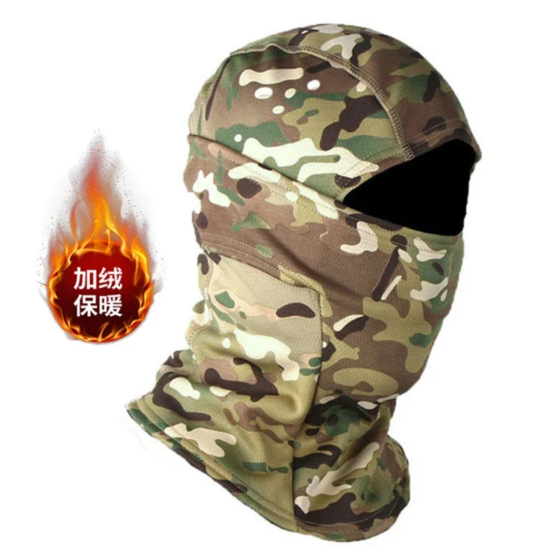 Tactical Winter Fleece Warmer Balaclava Cap Thermal Military Helmet Liner Windproof Full Face Mask Cover Ski Beanies Men Women