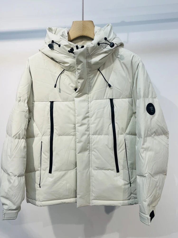 

Мужская зимняя утепленная куртка для активного отдыха с капюшоном, 90% пух, теплая верхняя одежда, повседневная, из полиэфирного волокна