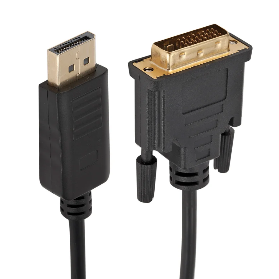 Displayport do DVI Adapter do kabla 1.8m DP do DVI połączenia konwerter HD 1080P wtyczka podłączenie męska do męskiej do telewizora HDTV PC