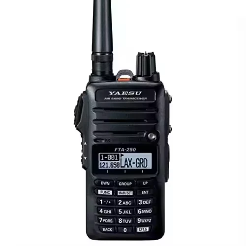 Yaesu FTA-250L profesional de mano 5W banda de aire transmisión FTA 250 Walkie Talkie construcción ultracompacta y robusta Radio IPX5