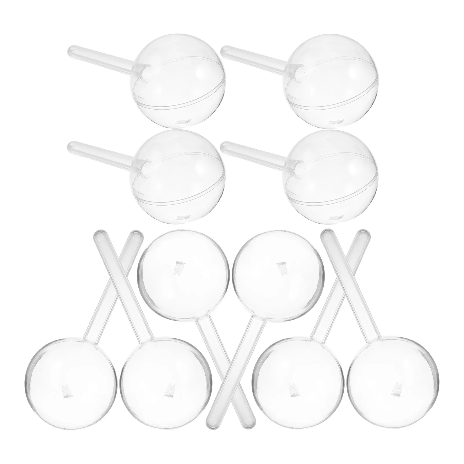 

12pcs Candy Storage Boxes Transparent Mini Plastic Containers For Beads Jewelry Organizing Lollipop Shaped Clear Craft Box