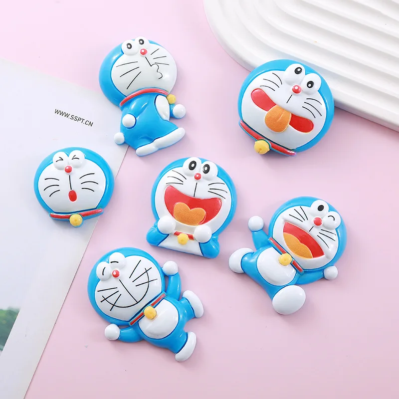 Cartoon Resin Accessories Doraemon Cream Glue Diy Mobile Phone Case Hairpin Head Rope Storage Box Refrigerator Sticker Material