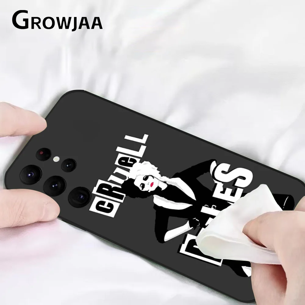 Cruella De Vil Phone Case for Samsung Galaxy S24 Ultra S22 S23 Ultra S21 S20 5G Protective Silicone TPU Funda