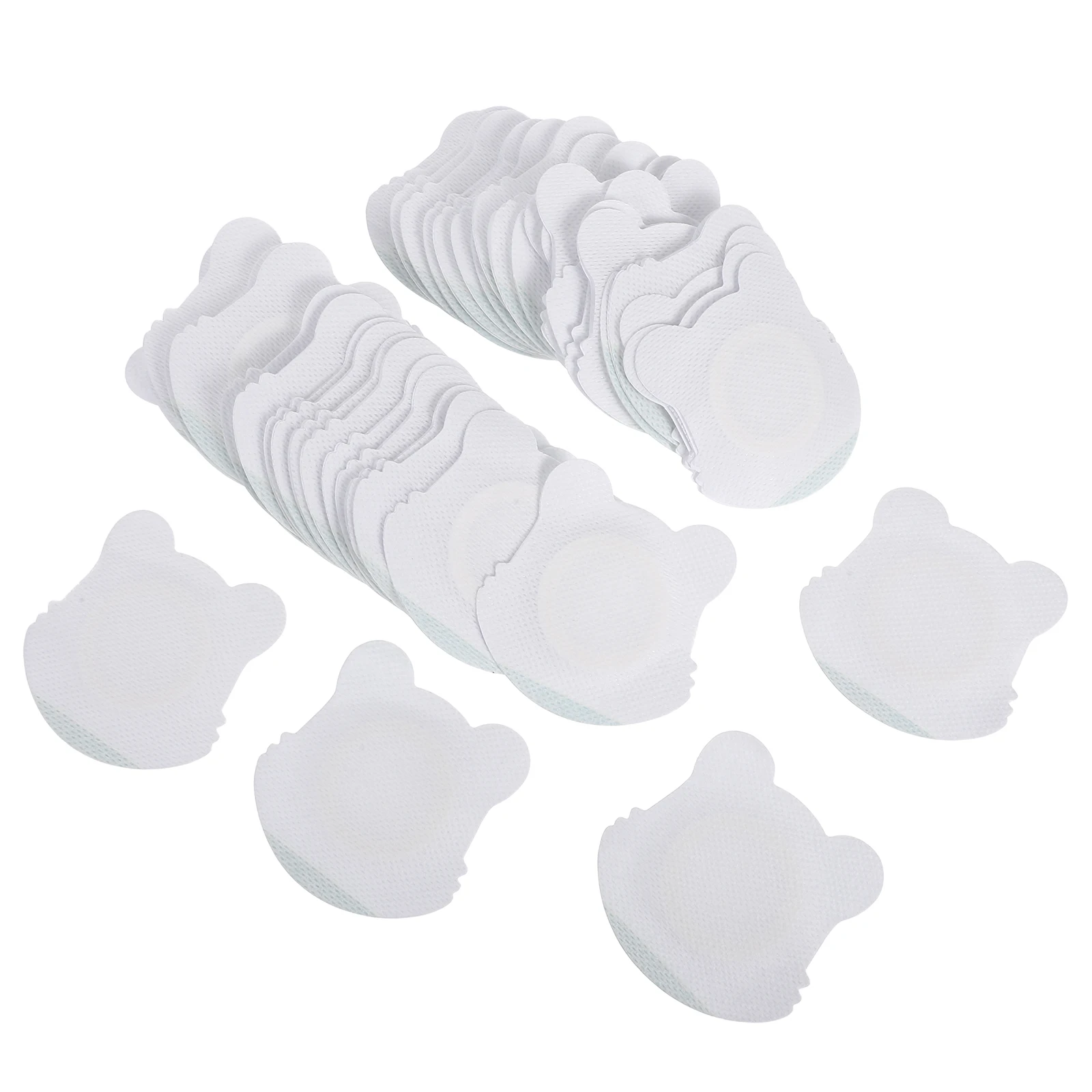 

50 Pcs Navel Patch Dressing Bear Shaped Bandages Stickers Adhesive Belly Patches Button Covers Non-woven Fabric