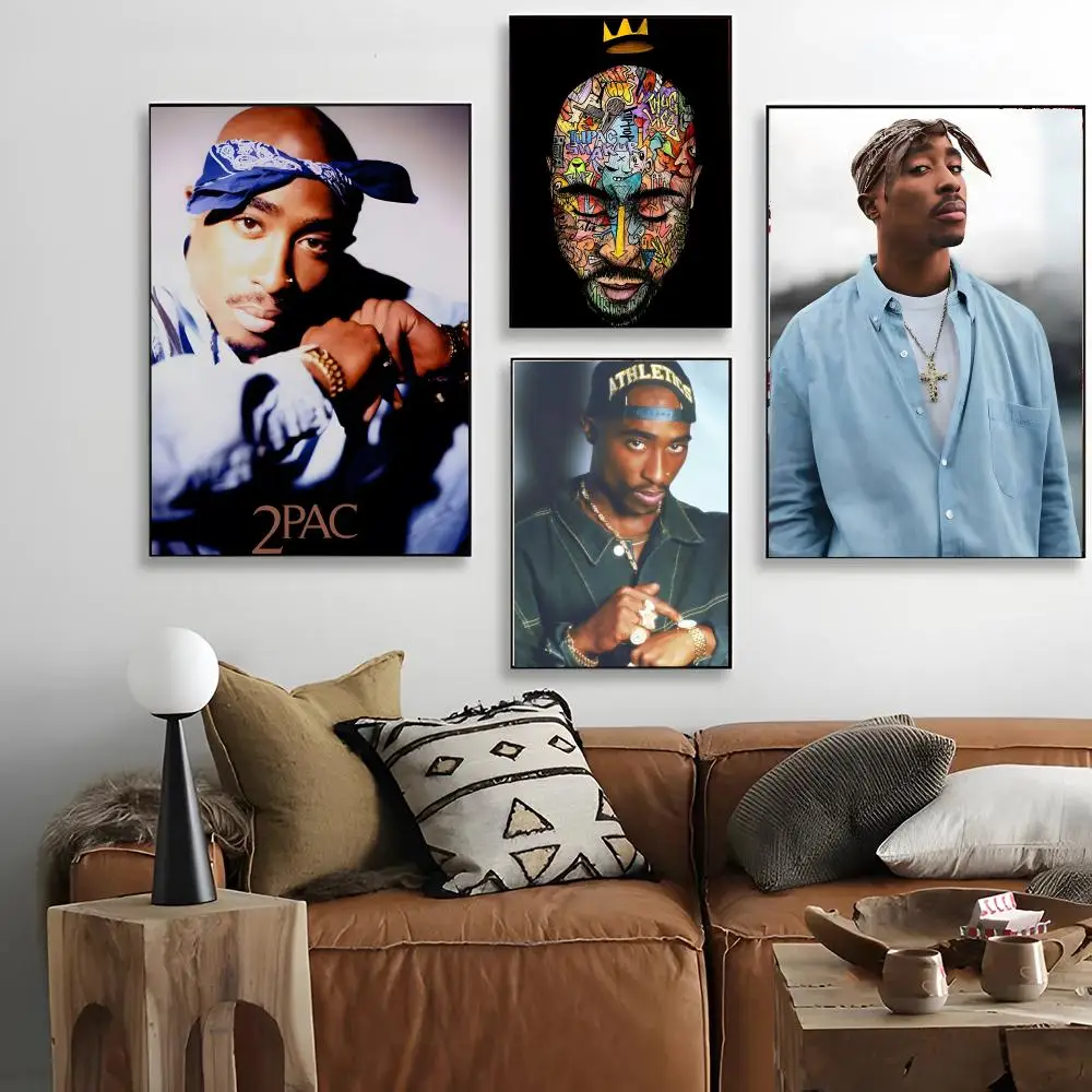 Modern Stylish 2-2Pacs Influential T-Tupac S-Shakur Poster retro art living room decoration bar Promotional