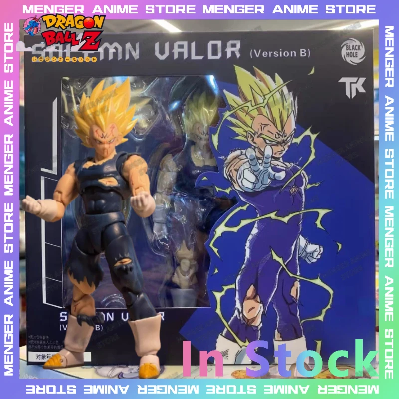 

Black Hole TK Dragon Ball Z Majin Vegeta 3.0 Battle Damaged Blue S.H.Figuart Articulated Action Figure Collectible Gift in Stock