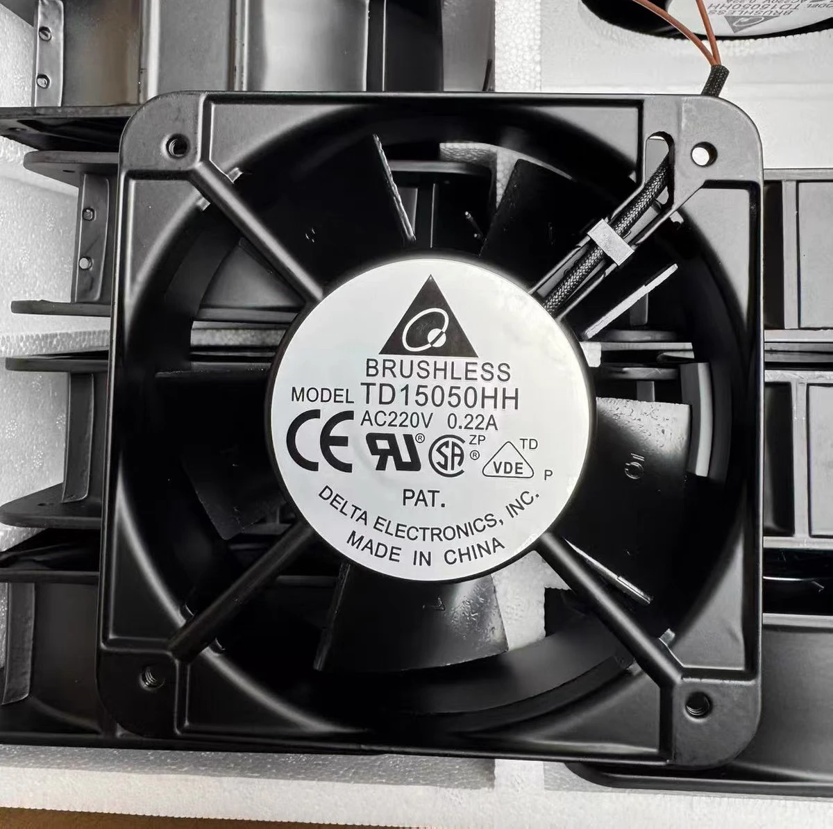 델타 TD15050HH AC 220V 0.22A 150x150x50mm 2선 서버 냉각 팬