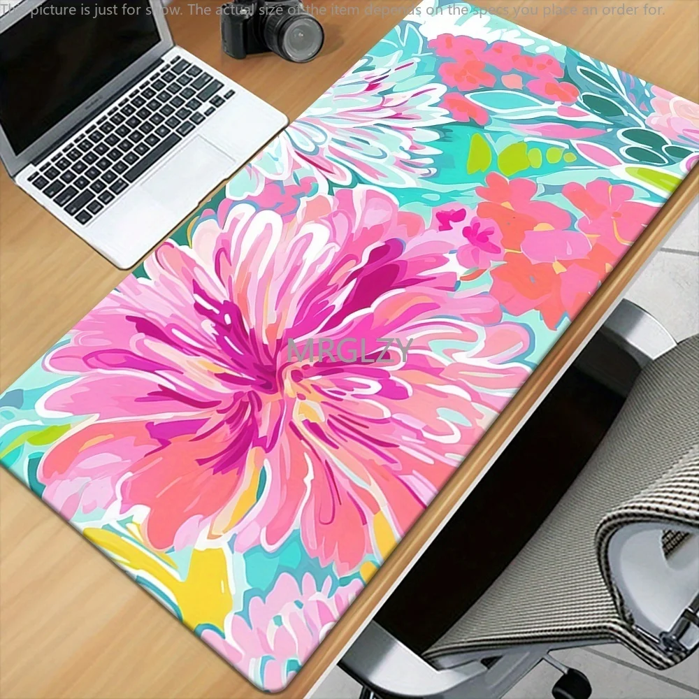 

Vibrant Floral Kawaii Mouse Pad Large Rubber Anti-slip PC Desk Accessories Mousepad for Office and Gamer Keyboard Mats Decor Mat