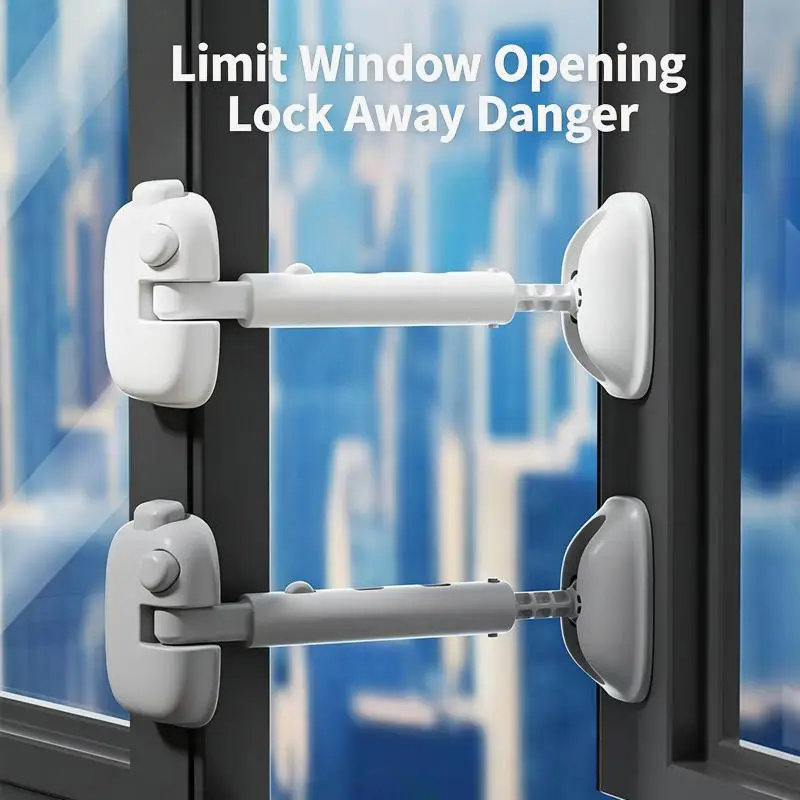 1/2Pcs Window Lock Child Protection Window Restrictor Baby Safety Stopper Falling Prevention Locks Limiter