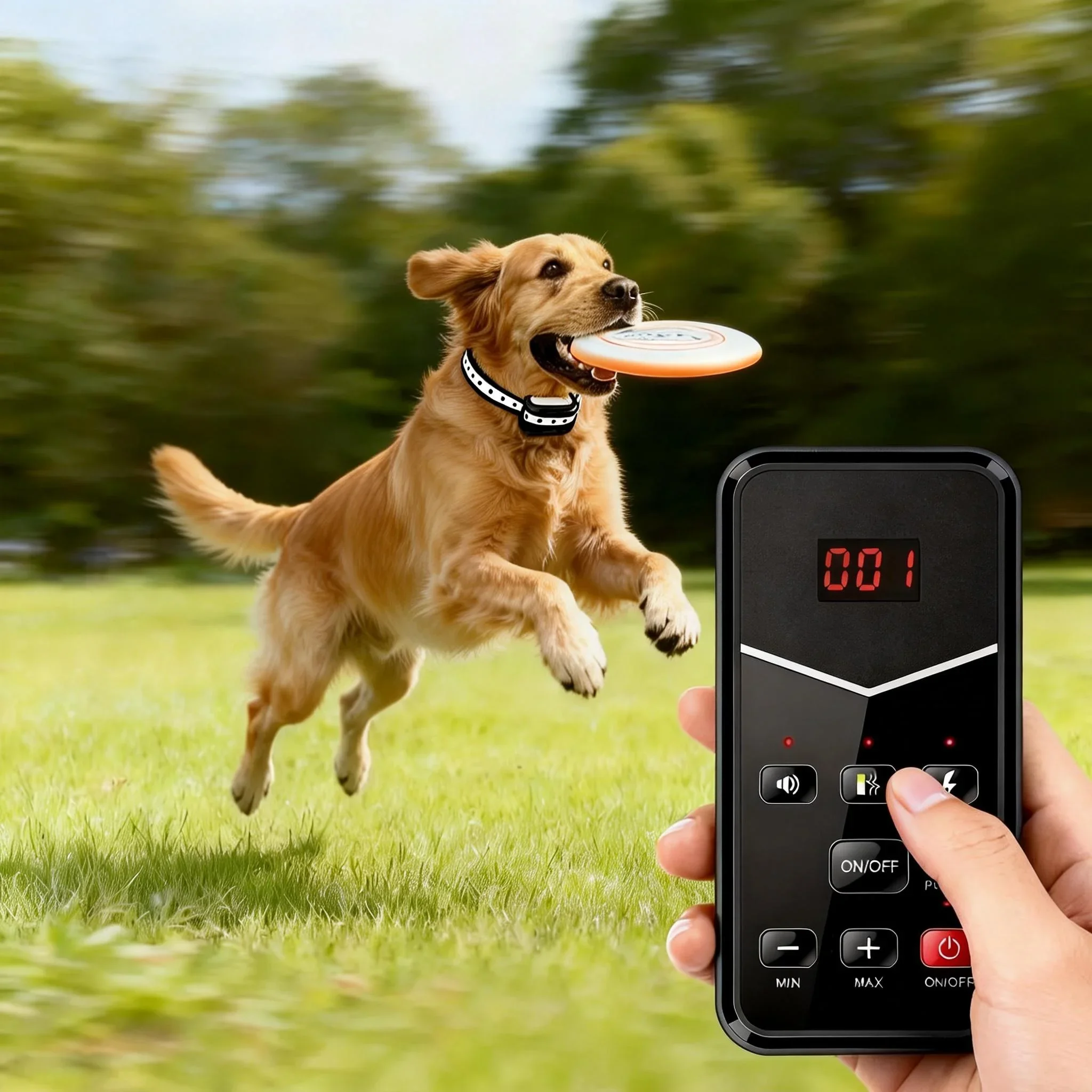 

Беспроводной ошейник-ограждение для собак 2-в-1 и устройство для дрессировки питомцев, портативное, перезаряжаемое, для использования на улице, с функциями звукового сигнала/электрошока/вибрации