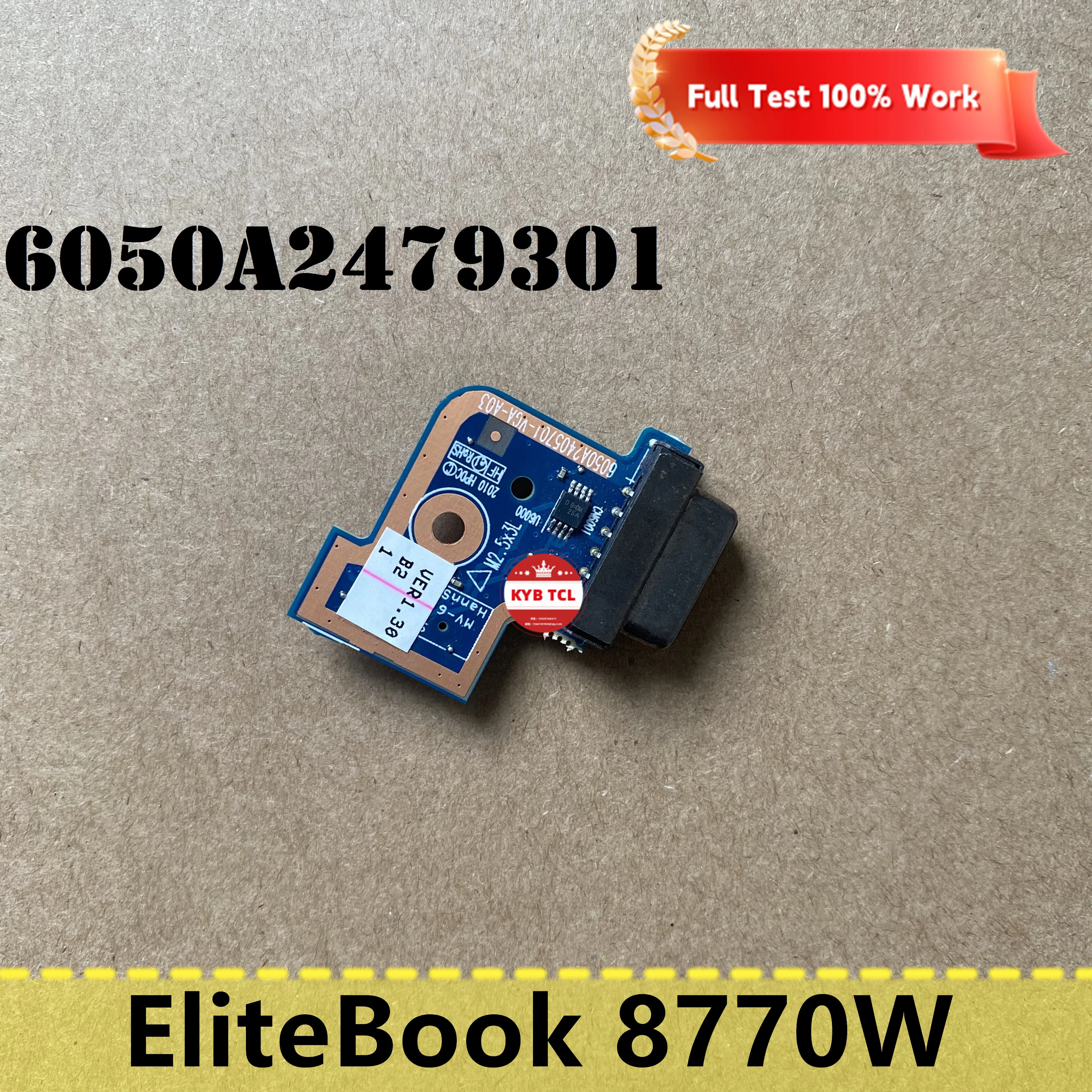 Imagem -03 - Placa Porta Vga para Laptop hp Elitebook dc in Jack Port Cabo de Soquete Alto-falantes 6050a2479301 6050a2405701 8760w 8770w