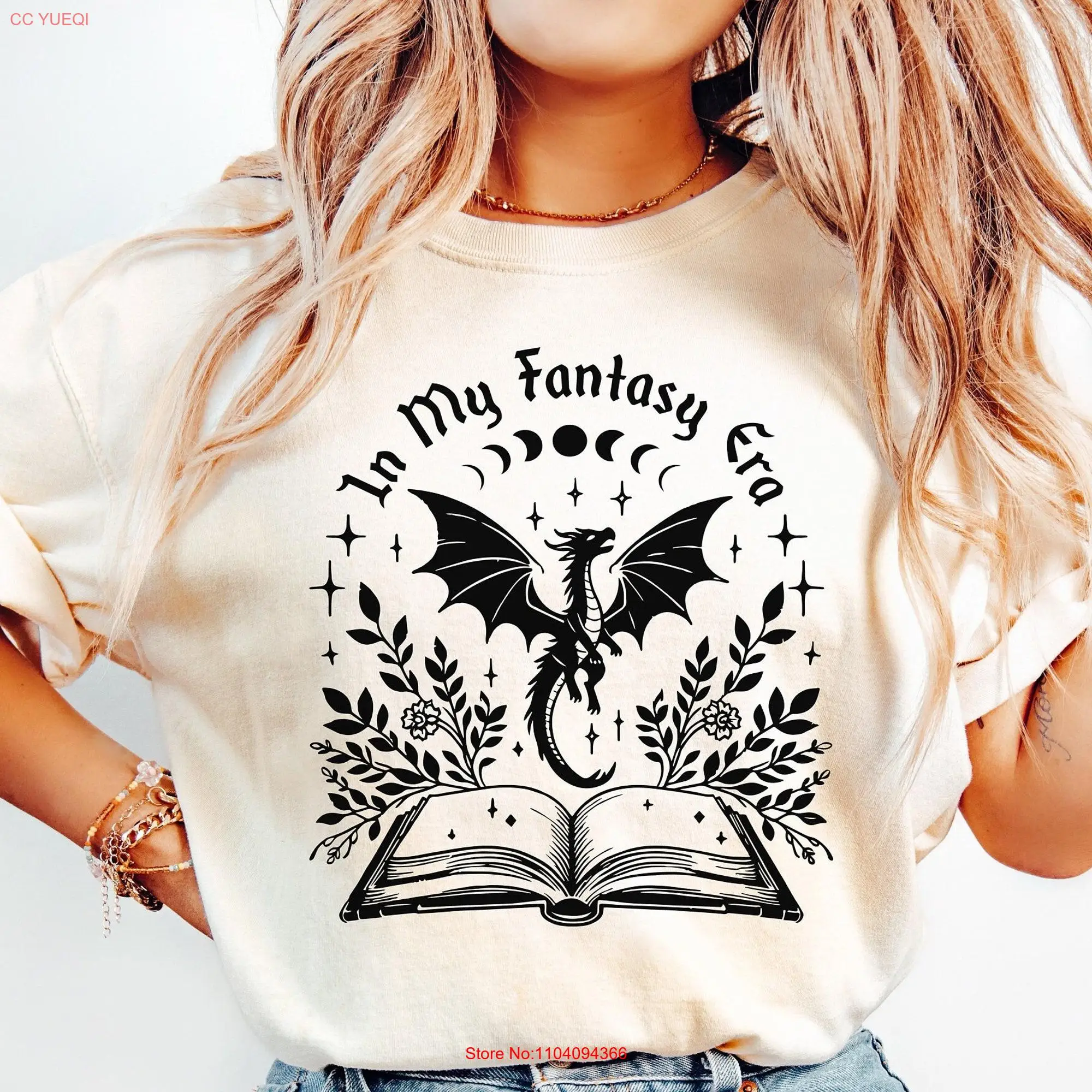 In My Fantasy Era T Shirt Dragon Bookish Book Lover Halloween SweaT Cottagecore s long or short sleeves