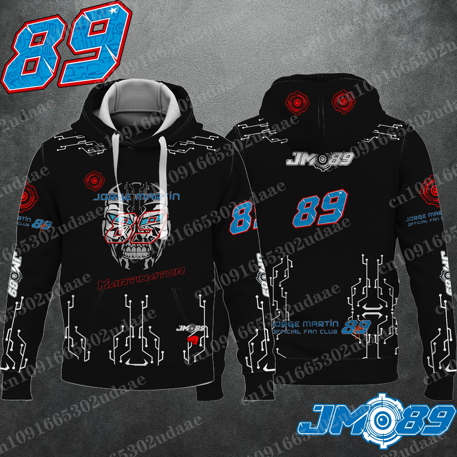 New 2024 Motorcycle Race 89 Driver Jorge Martin Creative Hoodie for Extreme Sports Track Enthusiasts Fans Hoodie