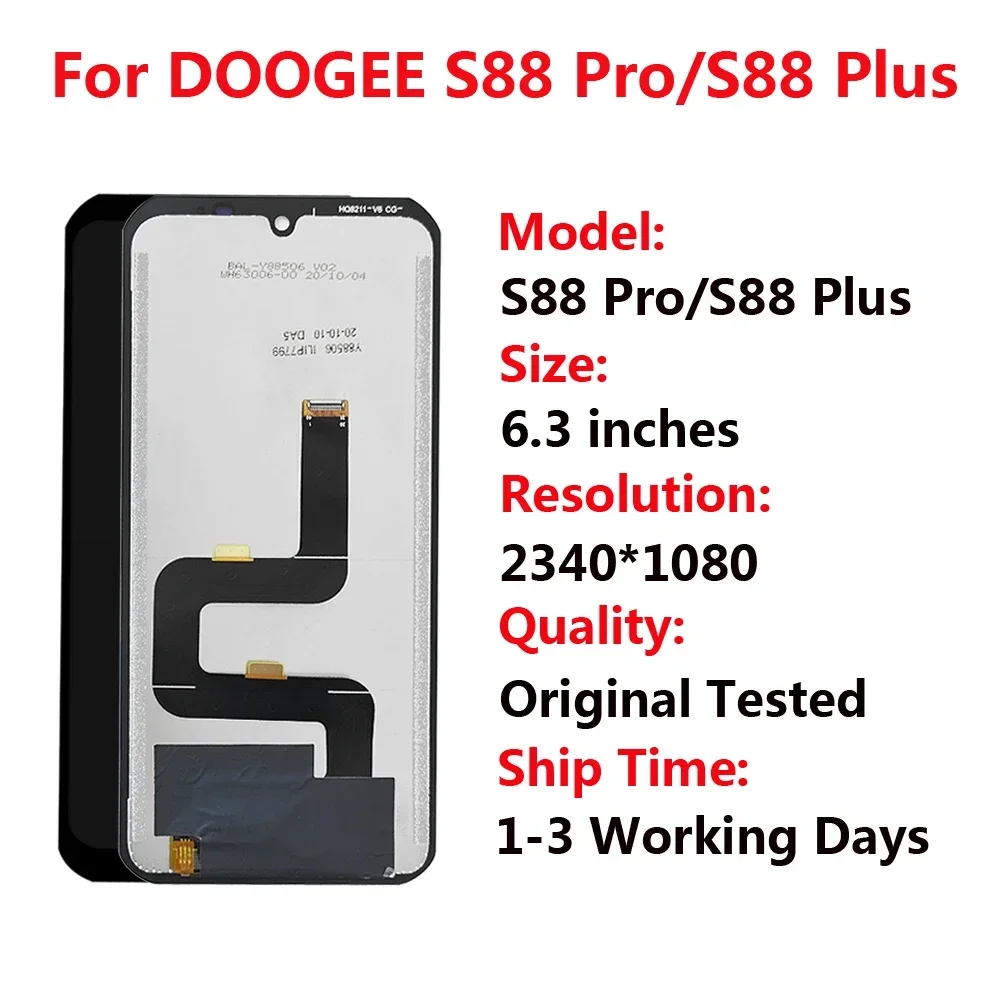 For Doogee S98 S97 Pro LCD Display Touch Screen Digitizer For Doogee S88 Plus S96 Pro LCD Doogee S99 S95 S90 S89 Pro LCD Display