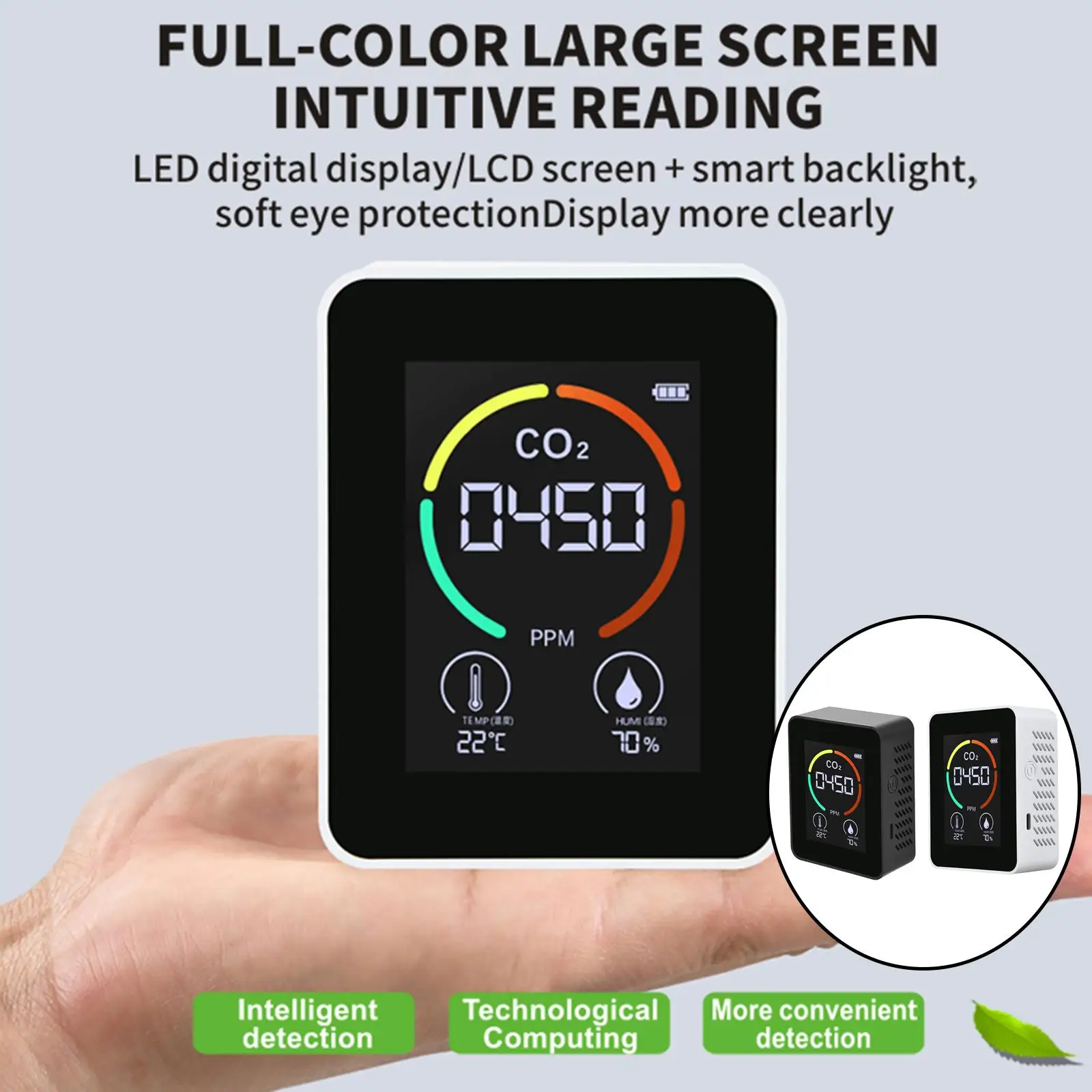 Monitor jakości powietrza w pomieszczeniu do domowych biura Profesjonalny monitor temperatury i wilgotności